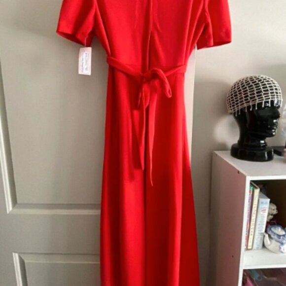 70s Bright Orange Tee Maxi Dress - Picture 5 of 5